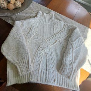 Zara Cream Turtleneck Sweater